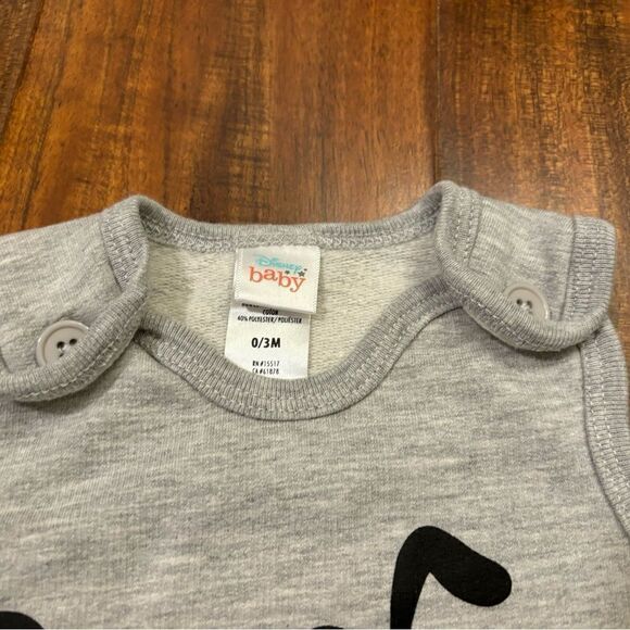 Disney Baby Mickey Mouse Pluto Best Pals Grey Jumpsuit - Picture 2 of 2